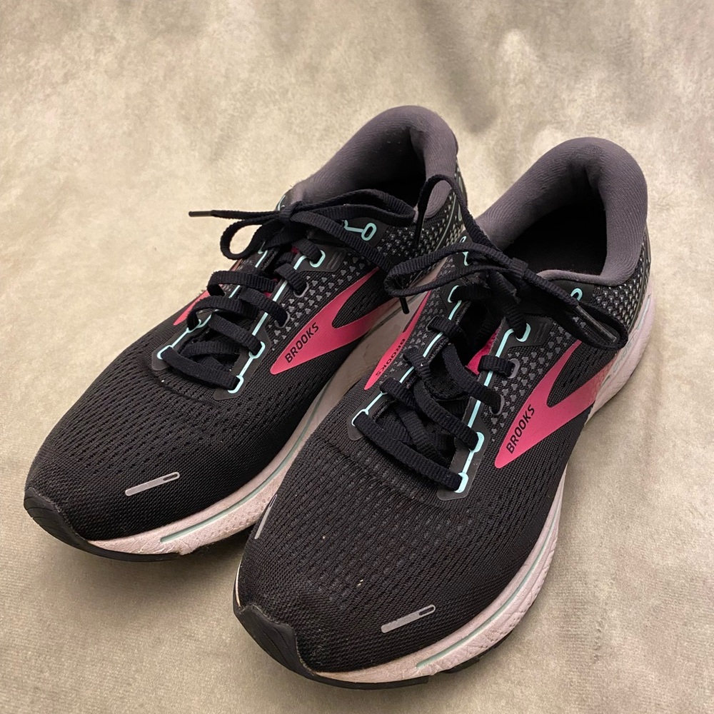 Brooks Black and Pink Athletic Running Shoes